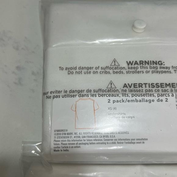 Gymboree White Undershirts 2-Pack - Picture 4 of 5